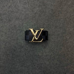 Cinto LV Preto / Dourado