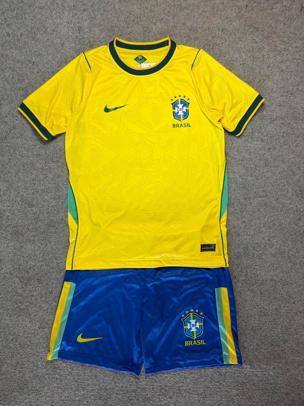 Kit amarelo Seleção 1:1 / Juvenil infantil unissex